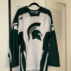 Michigan State Spartans Hockey Jersey - Rare Spartanhead Embroidery Edition